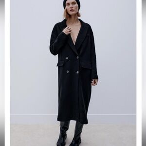 Zara Wool Blend Lightweight Blazer Coat M